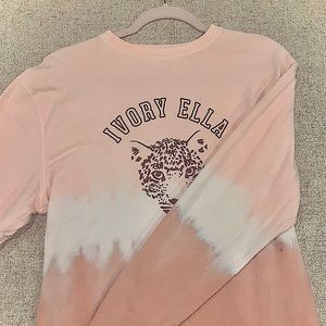 Long Sleeve pink Ivory Ella graphic tee